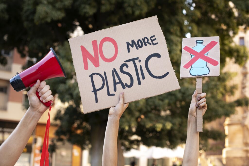 young women protesting against climate change (1)